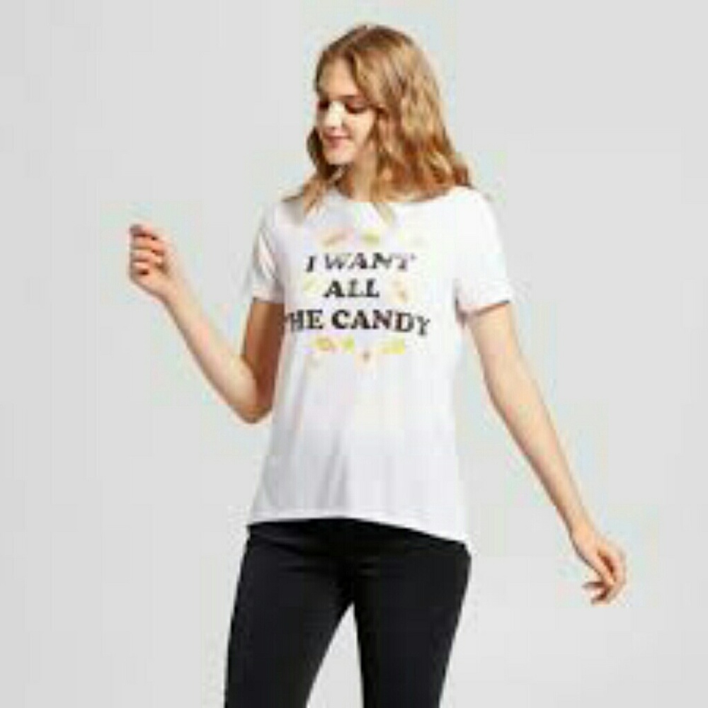 Modern Lux "I Want All The Candy" Halloween T-Shir - Picture 1 of 1